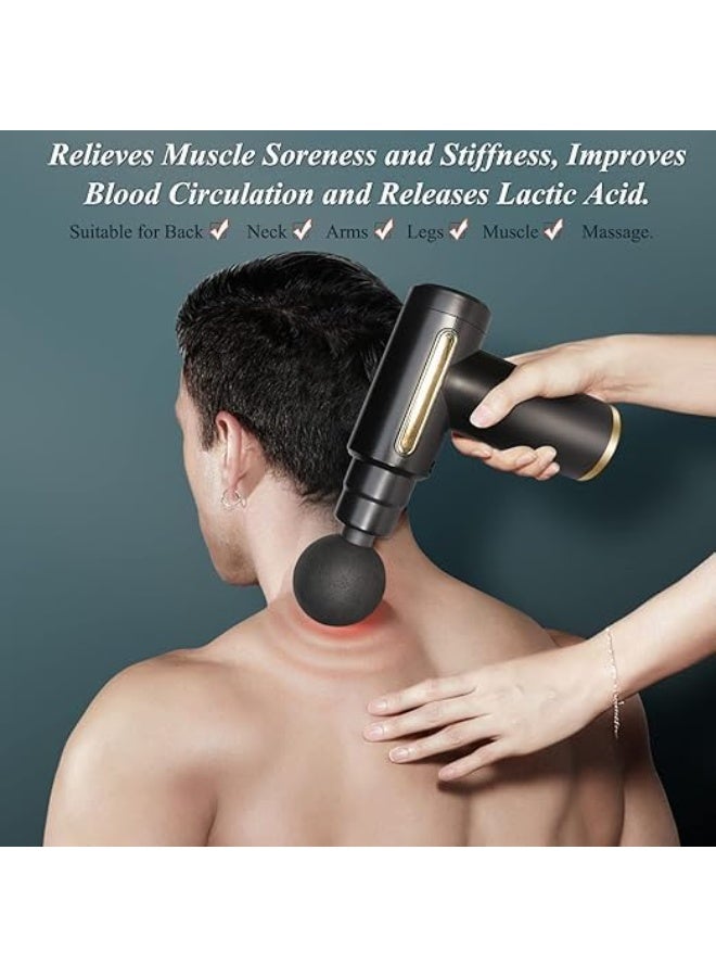 جهاز تدليك الأنسجة العميقة الاحترافي محمول باليد بـ 6 أوضاع و4 رؤوس متنوعة وشحن USB لاسترخاء عضلات الجسـم - Image 2